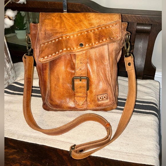Bed Stu Handbags - Bed Stu Leather AINHOA Crossbody Bag LTC CAFE LATTE TD Retail $275